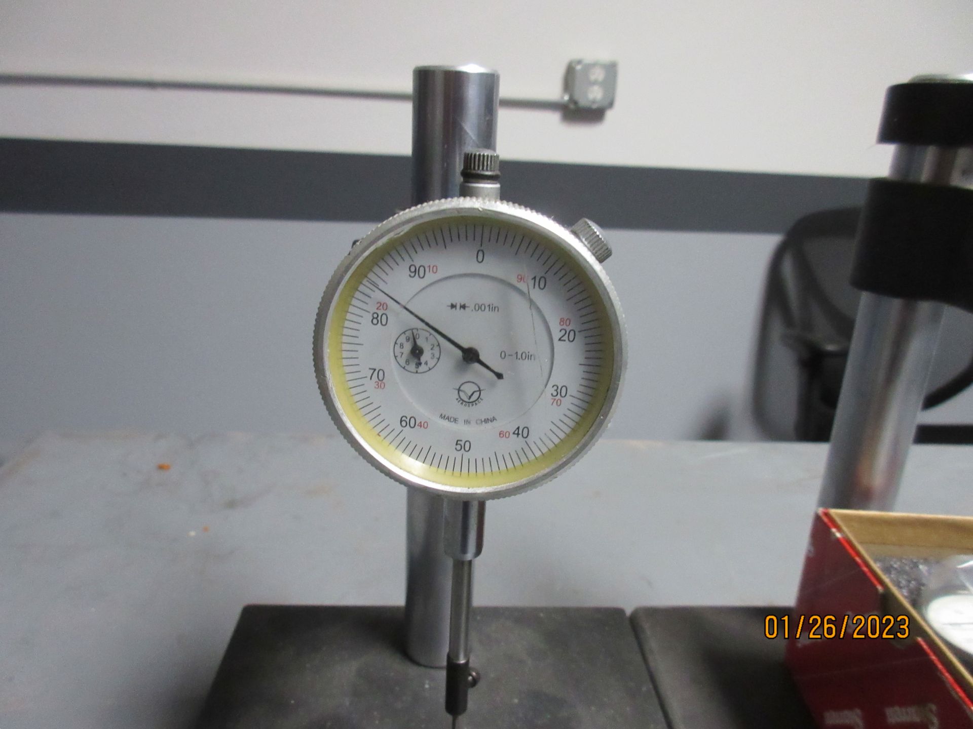 LOT (2) ASSORTED DIAL INDICATORS WITH GRANITE DIAL GAGE STAND - Image 2 of 3