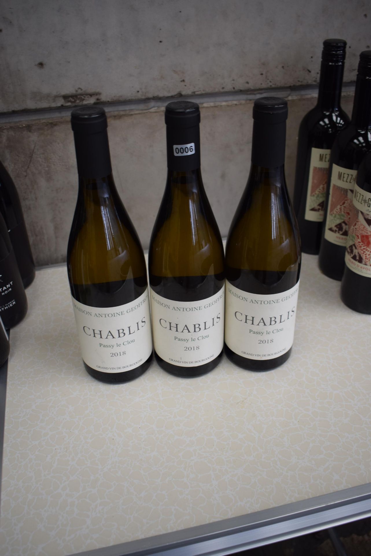 3 x Antoine Geoffroy Passy le Clou Chablis 2018 75cl White Wine