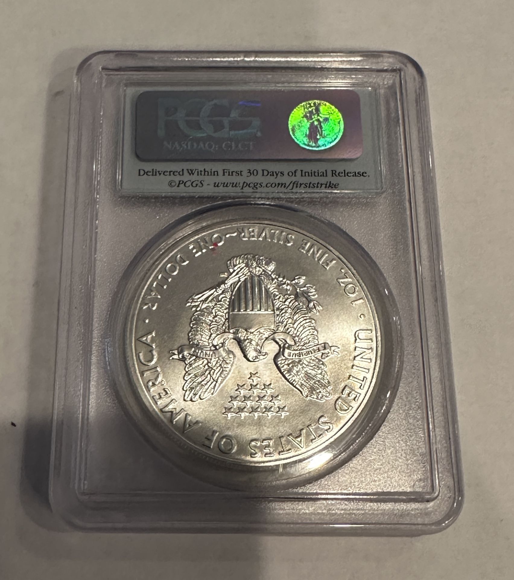 2011 SILVER EAGLE MCGS MS69 $1 PCGS - Image 2 of 2