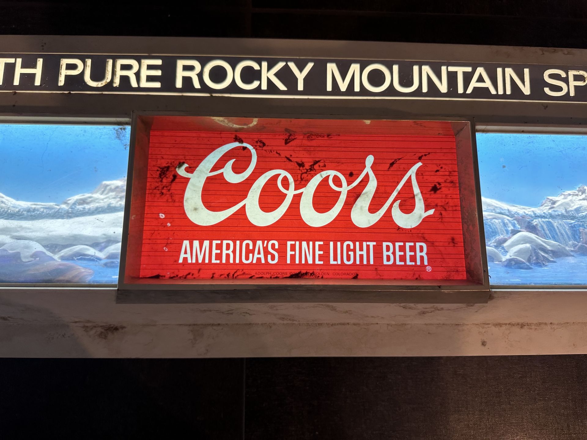 51x12" Coors Beer Light Up Box 3D Vintage Bar Sign, Very Cool + Rare - Image 2 of 3