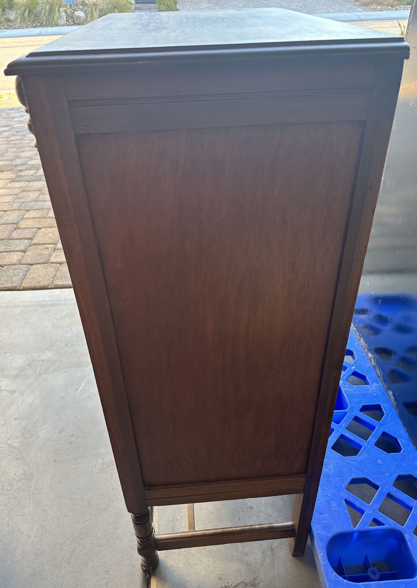 ANTIQUE SOLID WOOD DRAWER UNIT WITH INLAY WORK - Image 3 of 4