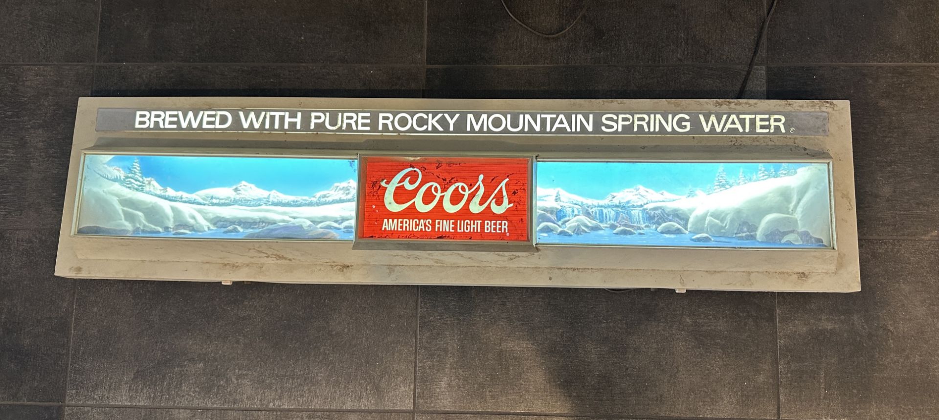 51x12" Coors Beer Light Up Box 3D Vintage Bar Sign, Very Cool + Rare