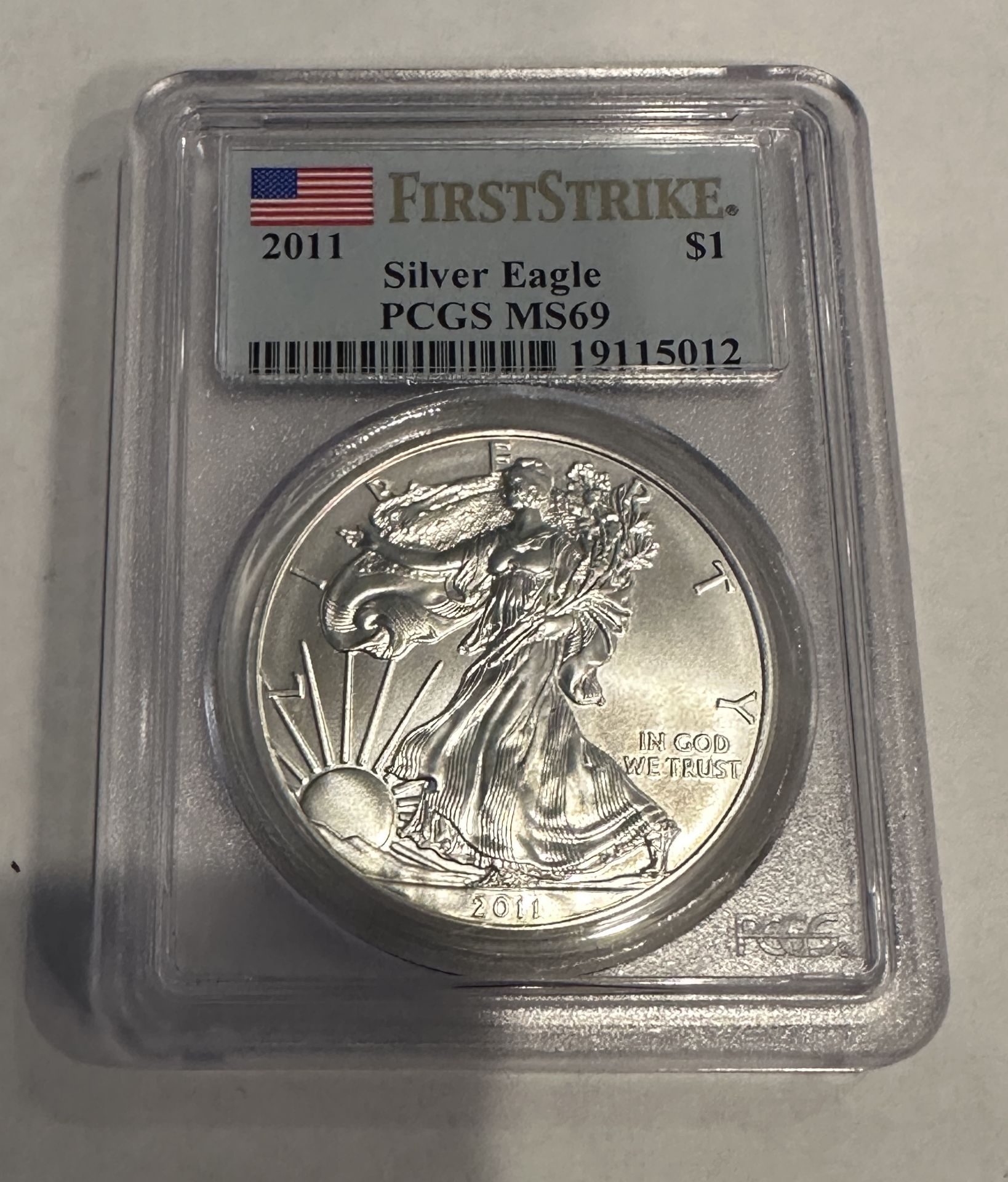 2011 SILVER EAGLE MCGS MS69 $1 PCGS