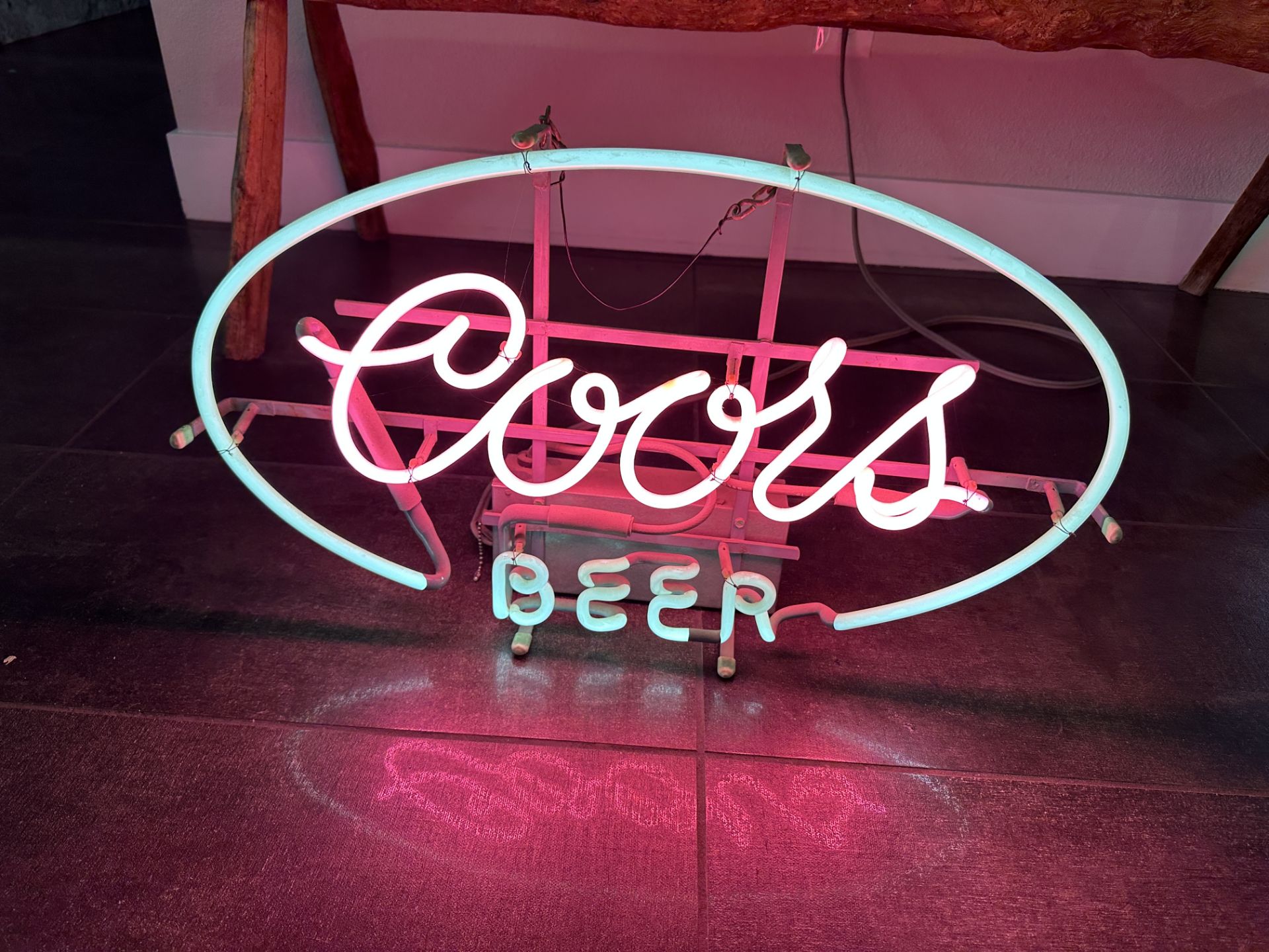 Vintage Coors Light Beer Neon Bar Sign