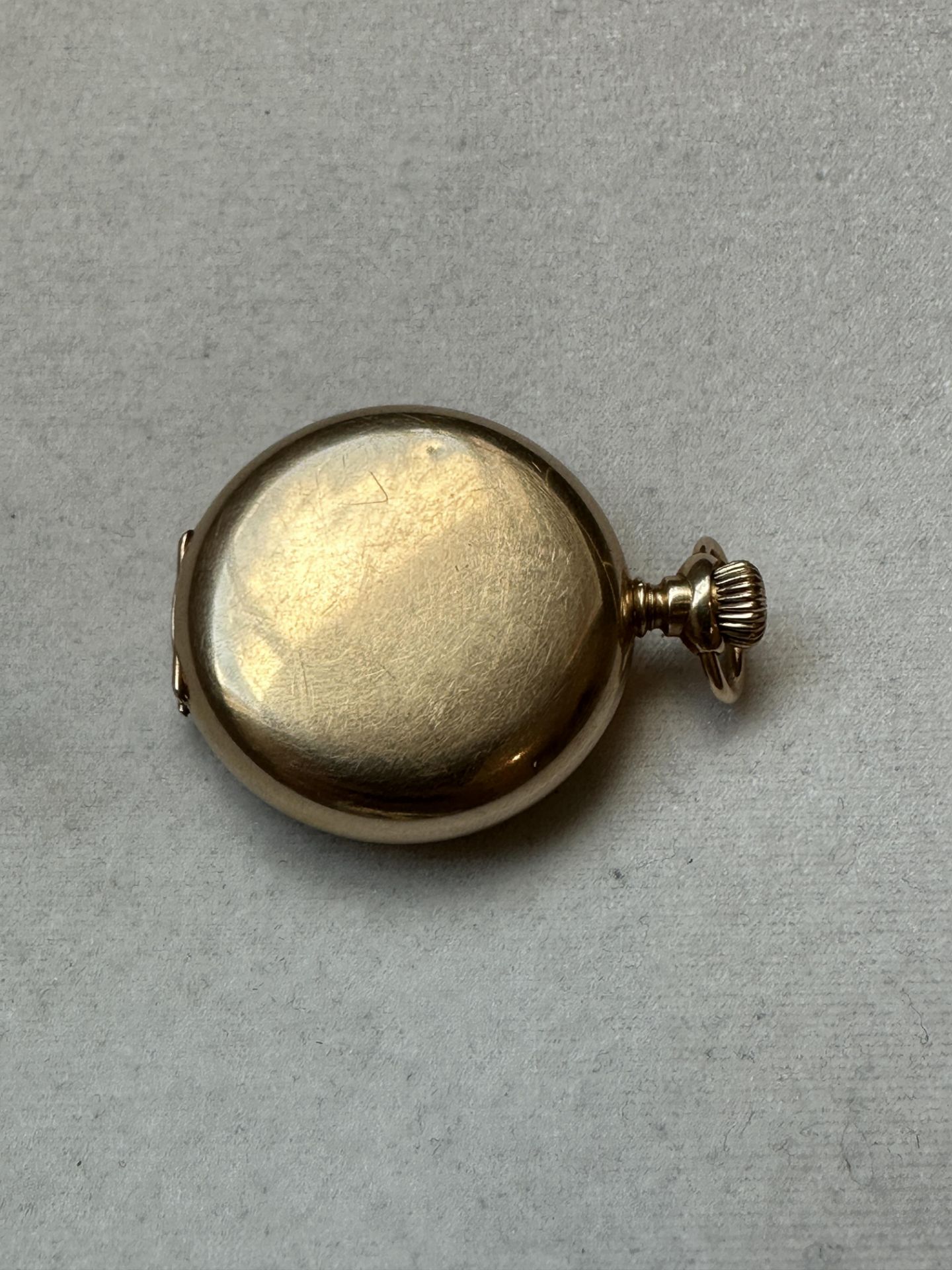 MINI ELGINE POCKET WATCH, BROKEN , GLASS MISSING - Image 2 of 2