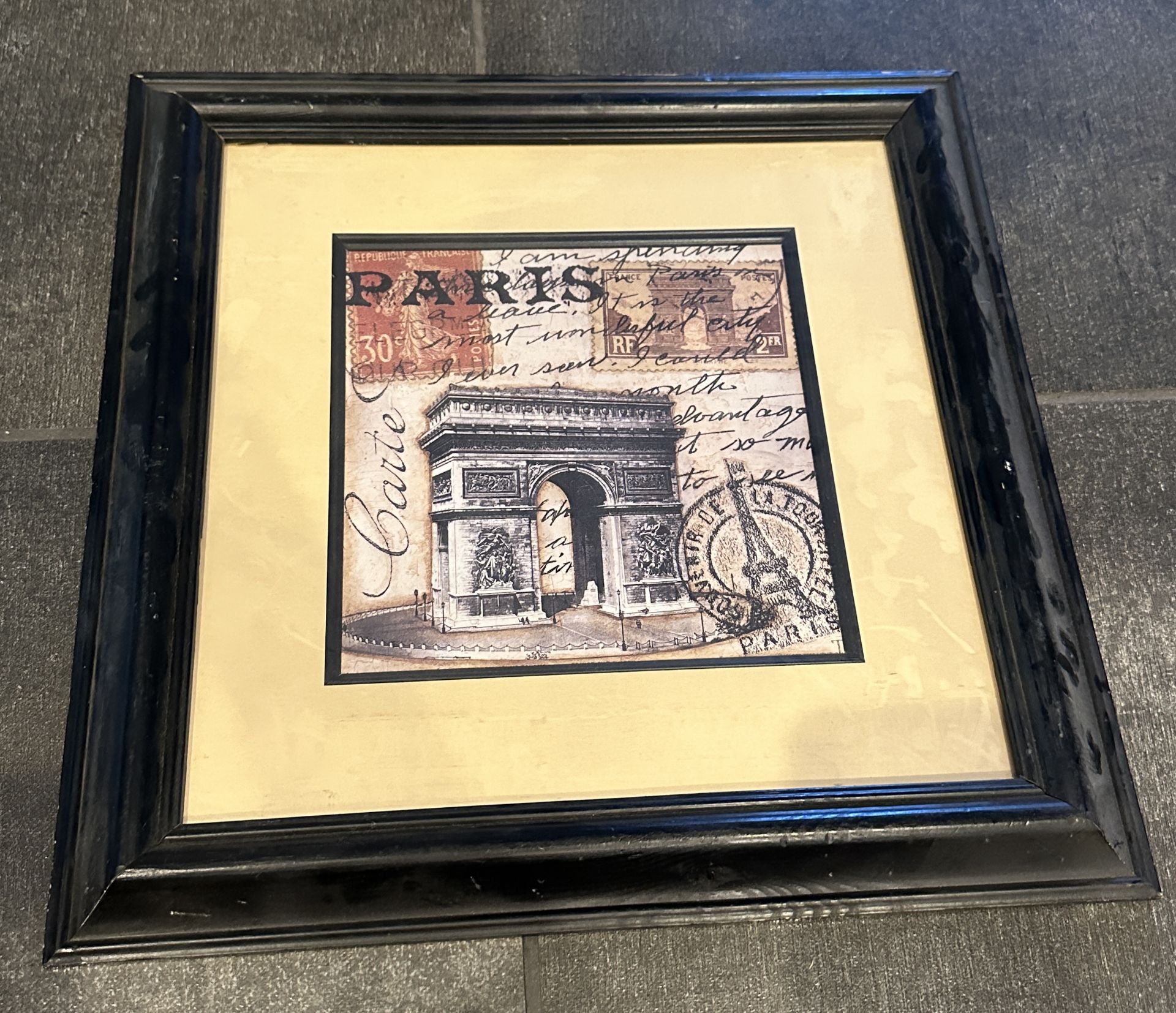 FRENCH INSPIRED PRINT FRAMED