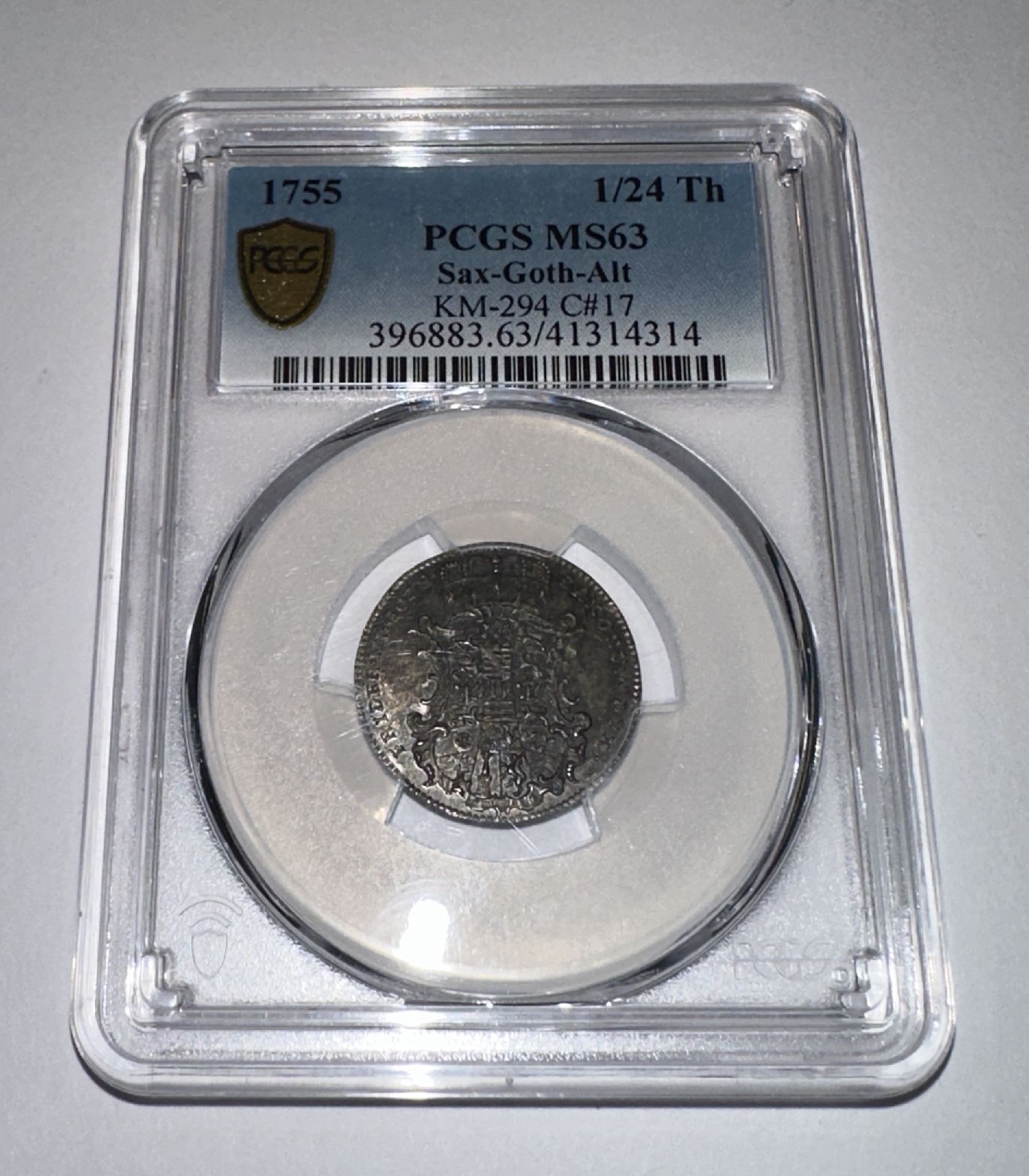 1755 1/24 Th PCGS MS63 SAX-GOTH-ALT GRADED COIN