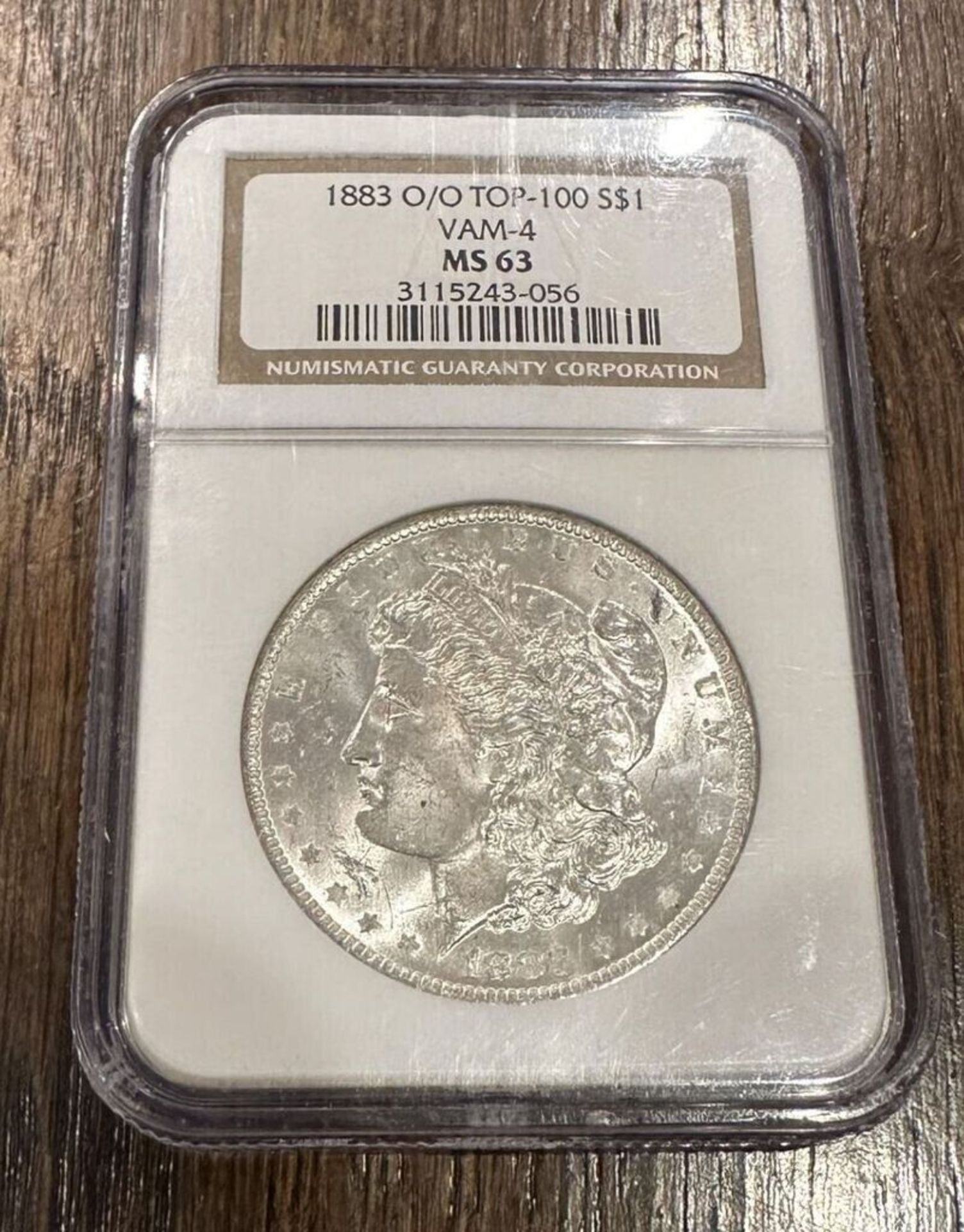 1883 O/O TOP-100 S$1 VAM-4 MS 63 COIN