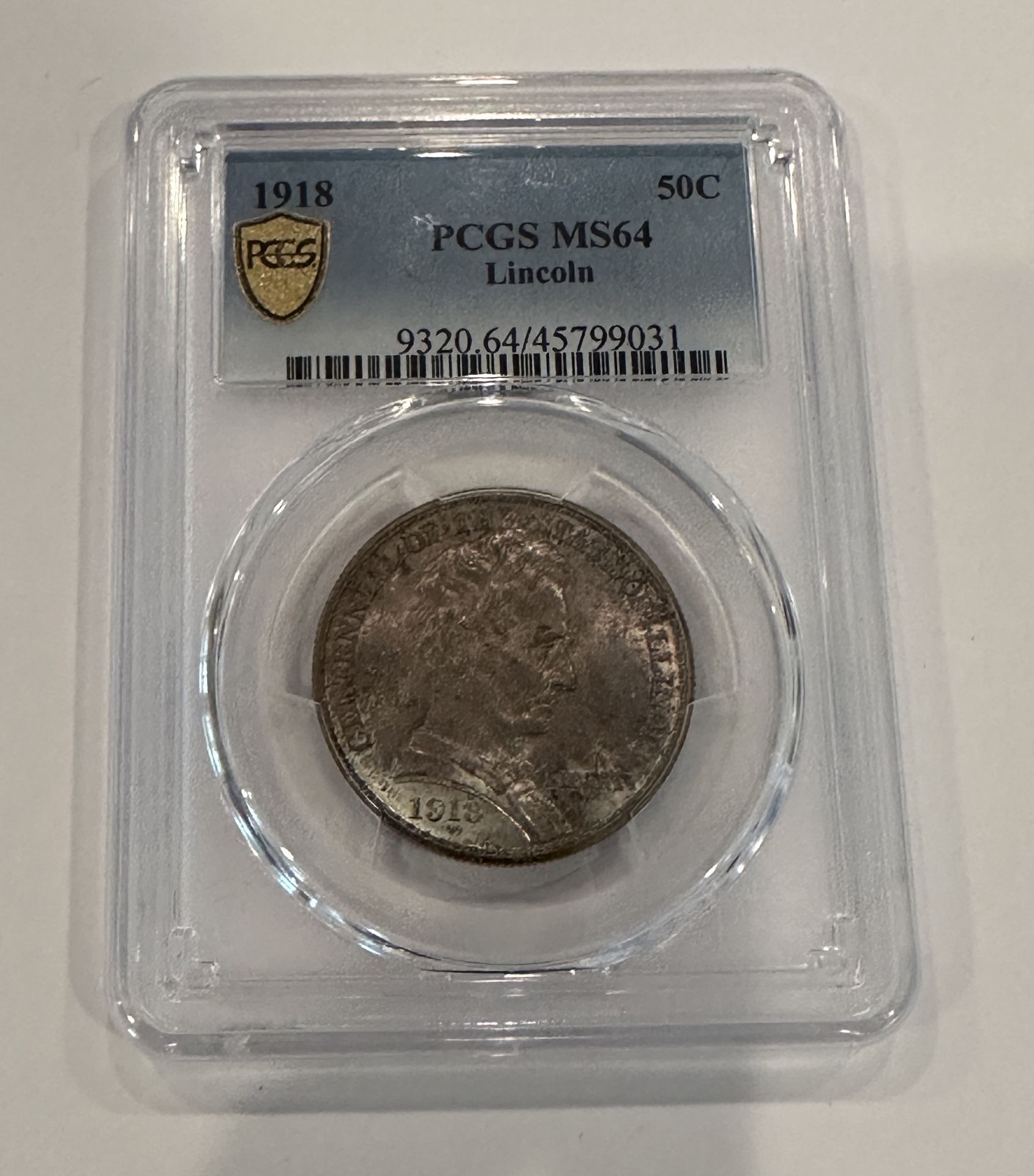 1918 PCGS MS64 LINCOLN 50C