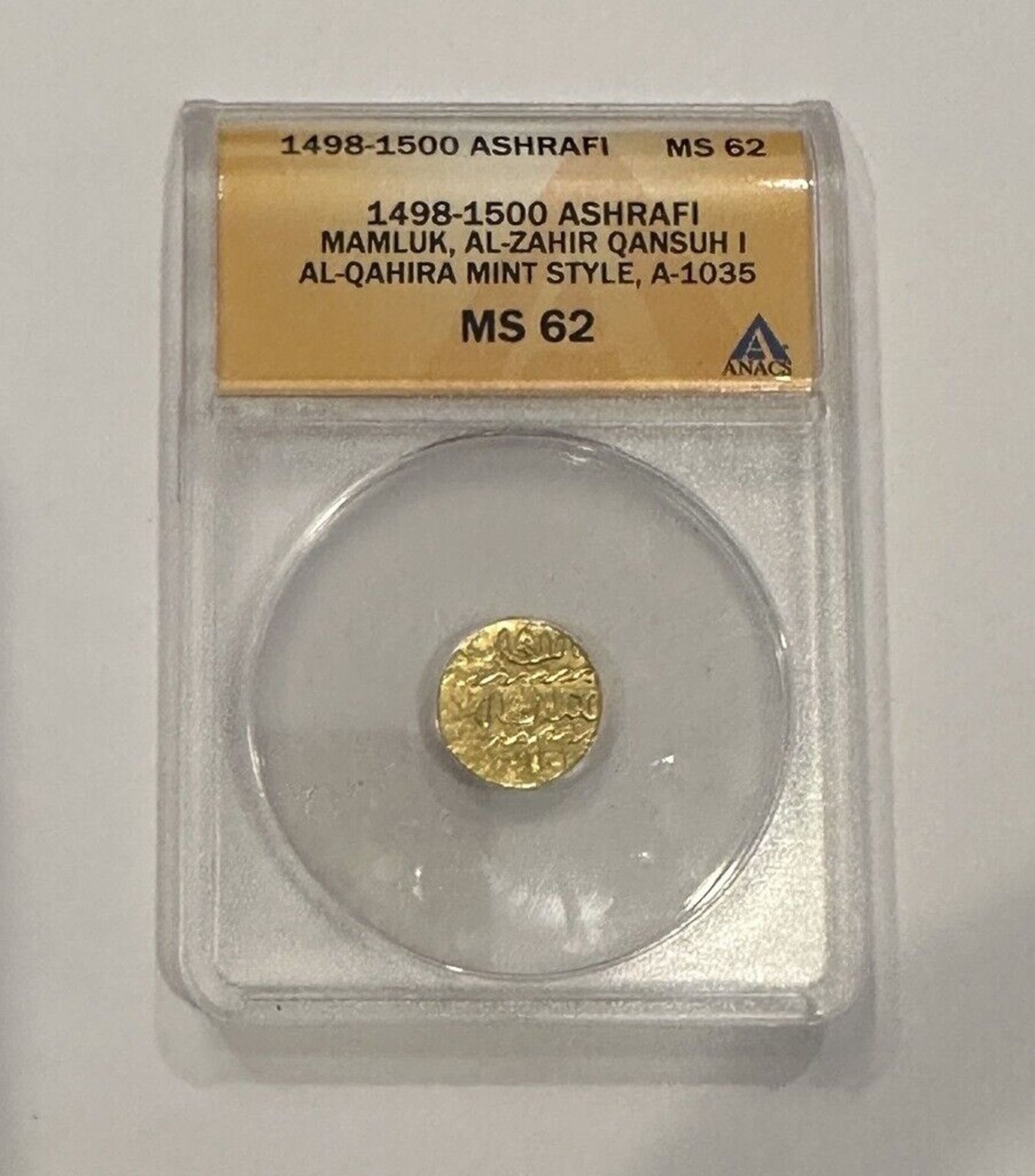 1498-1500 ASHRAFI GOLD COIN MS62 MAMLUK AL-ZAHIR