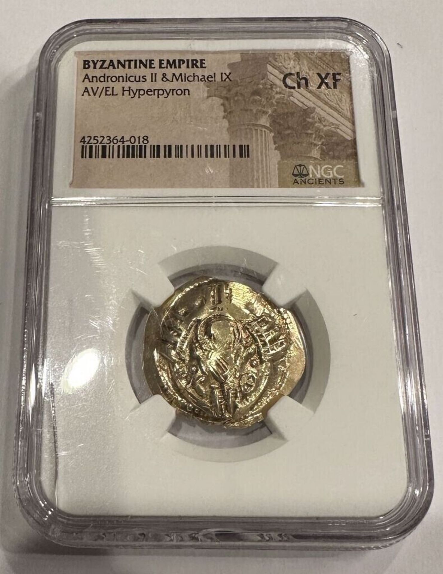 BYZANTINE EMPIRE ANDRONICUS II MICHAEL IX GOLD COIN