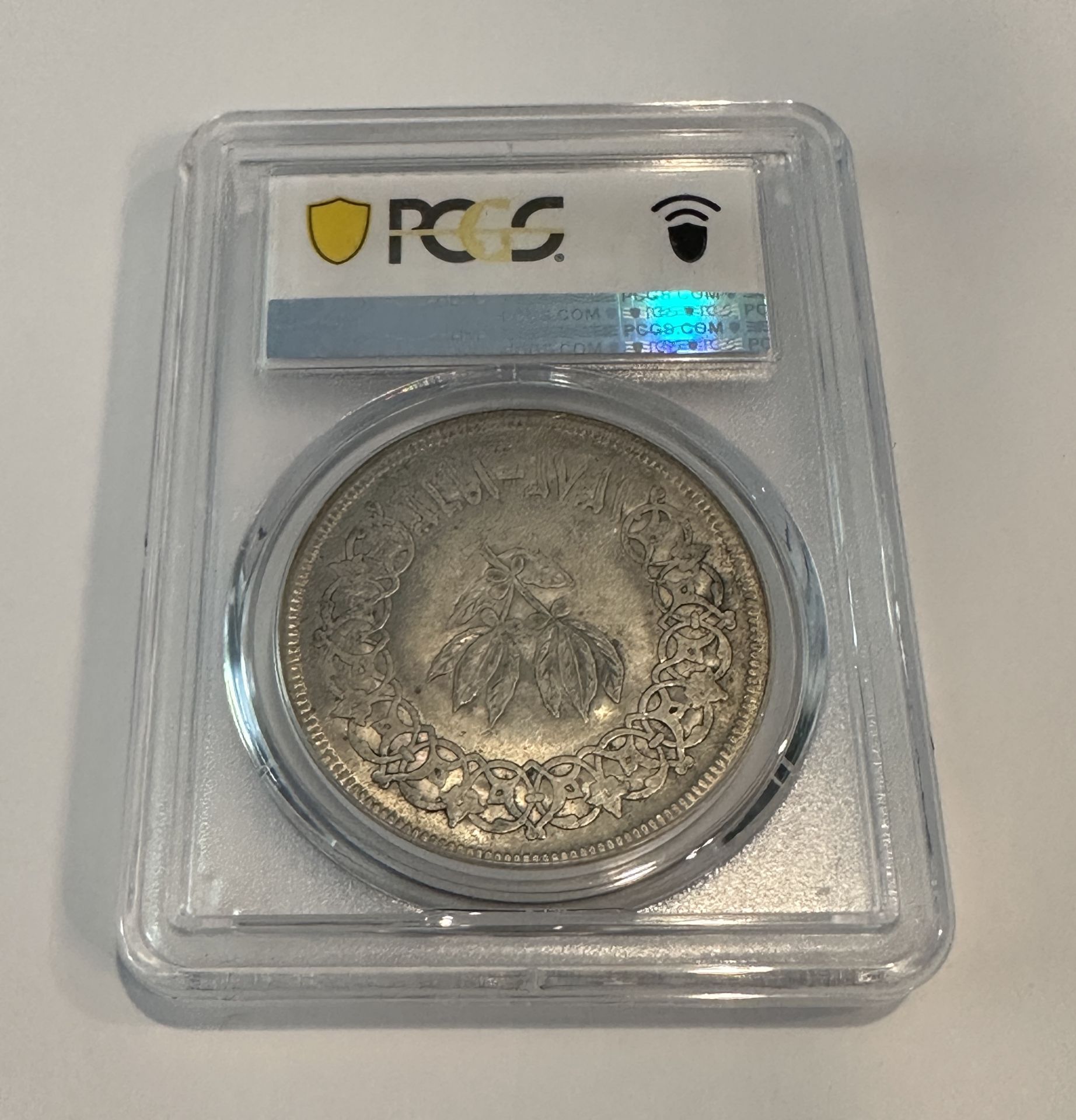 1967 PCGS AU58 ANGUILLA $1 PCGS YEMEN RIYAL SILVER - Image 2 of 2