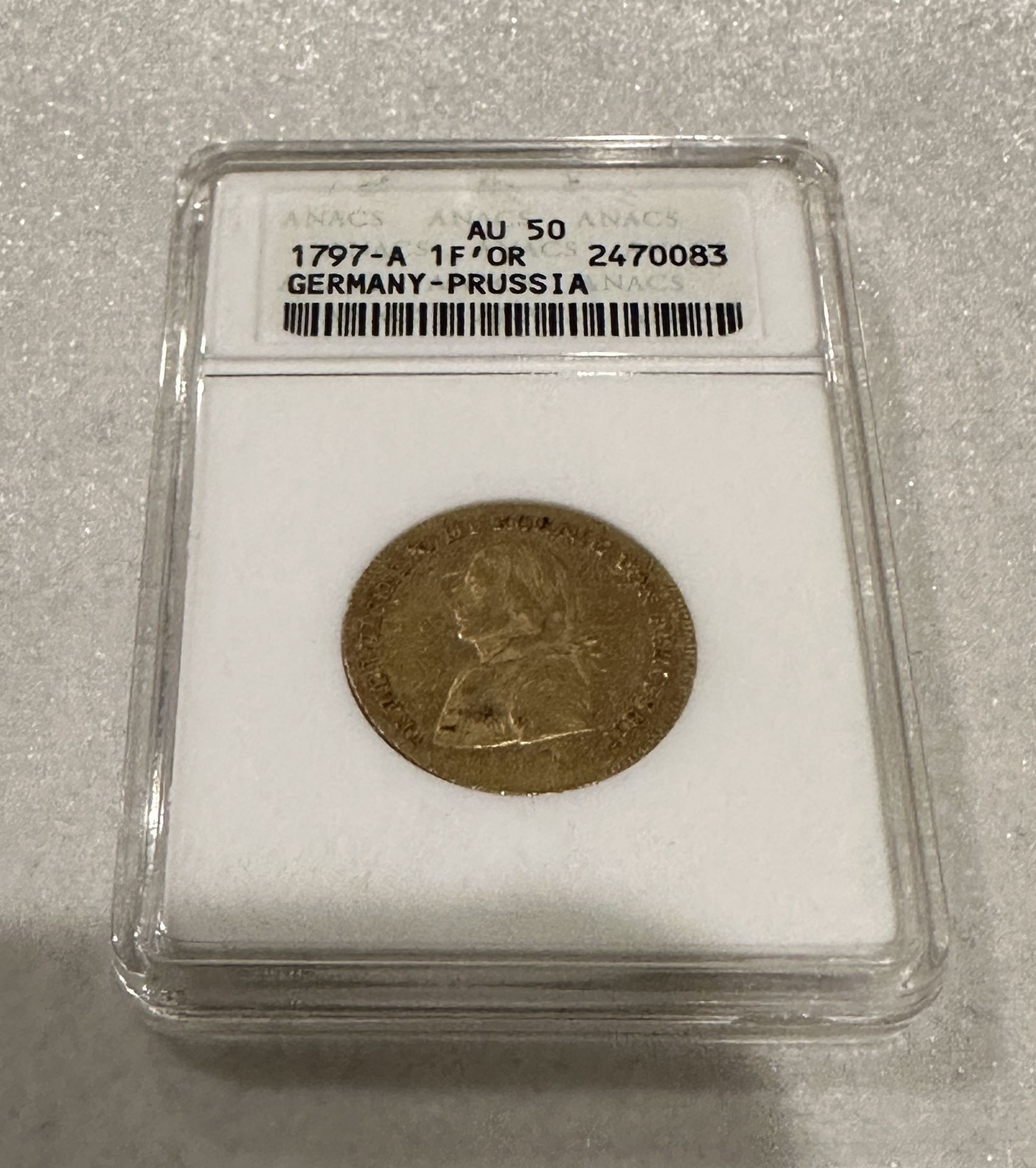 1797-A 1F" OR GERMANY PRUSSIA AU 50 GOLD COIN