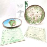 2 x Bradex Bush babies plates (Gumnut babies / pink boronia) by Cecilia May Gibbs MBE (1877–1969)-