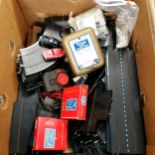 Triang Minic motorways track + 2 boxed controllers + power unit + 2 cars (presume a set and not