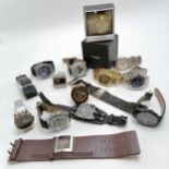 Qty of mostly quartz watches inc boxed Timex, St Christopher dial watch, Pod watch with tachymeter