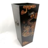 An oriental influenced umbrella stand, with some paint losses to rim. 60 cms high.