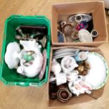 3 boxes of mixed ceramics / china - some a/f