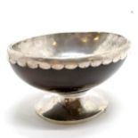 1929 Arts & Crafts silver mounted coconut dish #1060 by Albert Edward Jones and retailed by Payne (