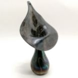 Alum Bay iridescent (Tiffany style) glass jack-in-the-pulpit vase - 36cm high & has slight signs