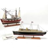 2 x model boats - Royal Yacht Britannia (46cm & slight a/f) & Marina