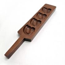 Antique mahogany biscuit mould 39cm long. in good condition