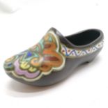 Gouda style pottery clog by Bergen, Belgium - 20cm long