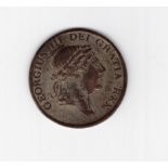 Antique copy of an 1814 George III 3 shilling bank token - 34mm & 11.6g