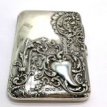 1901 silver purse with aide memoire by Sampson Mordan & Co - 10cm x 7.5cm & 138g total weight & no