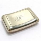 1808 Georgian silver pocket snuff box with gilded interior by John Thropp - 6.5cm x 4cm & 38g ~