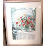 Large framed print of an artists proof print 'Afternoon tea' - frame 100cm x 81cm