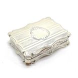 1850 Victorian silver snuff box with gilt interior by Nathaniel Mills - 4.2cm x 3.2cm & 24g total