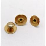 3 x odd studs (1 x 0.9g 18ct, 1 x 0.5g 9ct & the other is gilt metal)