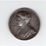 1727 silver commemorative medallion of Coronation of Queen Consort Caroline of Brandenburg-