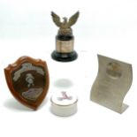 2 x 21st Horse (Central India Horse) presentation plaques (inc unmarked silver), Resurgo phoenix