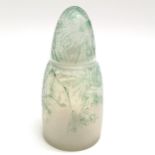 Lalique Papillons (Butterflies) perfume burner with green detail - approx 18.5cm high & no obvious