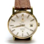 Tissot automatic seastar wristwatch gents wristwatch - 32mm case and has a gold plated head with a