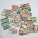 Qty of 60+ world banknotes