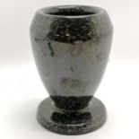Funerial heavy ceramic vase - 23cm high x 16cm diameter and has slight nibbles to base otherwise