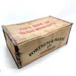 Fortnum & Mason Ltd London cardboard box reinforced for glass carriage - 43cm x 25cm x 17cm -