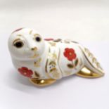Royal Crown Derby (gold seal) seal paperweight - 13cm long with no obvious damage