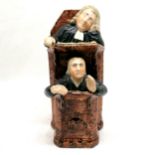 Staffordshire Flatback figure of the Vicar and Moses ~ 25 cms with no obvious damage