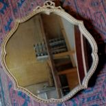 Gilt framed mirror. In good used condition. 51 cms in width, 55 cms in height