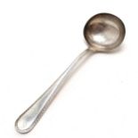 1878 Victorian silver ladle with feather edge detail by Frederick Elkington & Co - 18.5cm long & 80g
