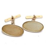 Pair 9ct gold hallmarked cufflinks 4.7g