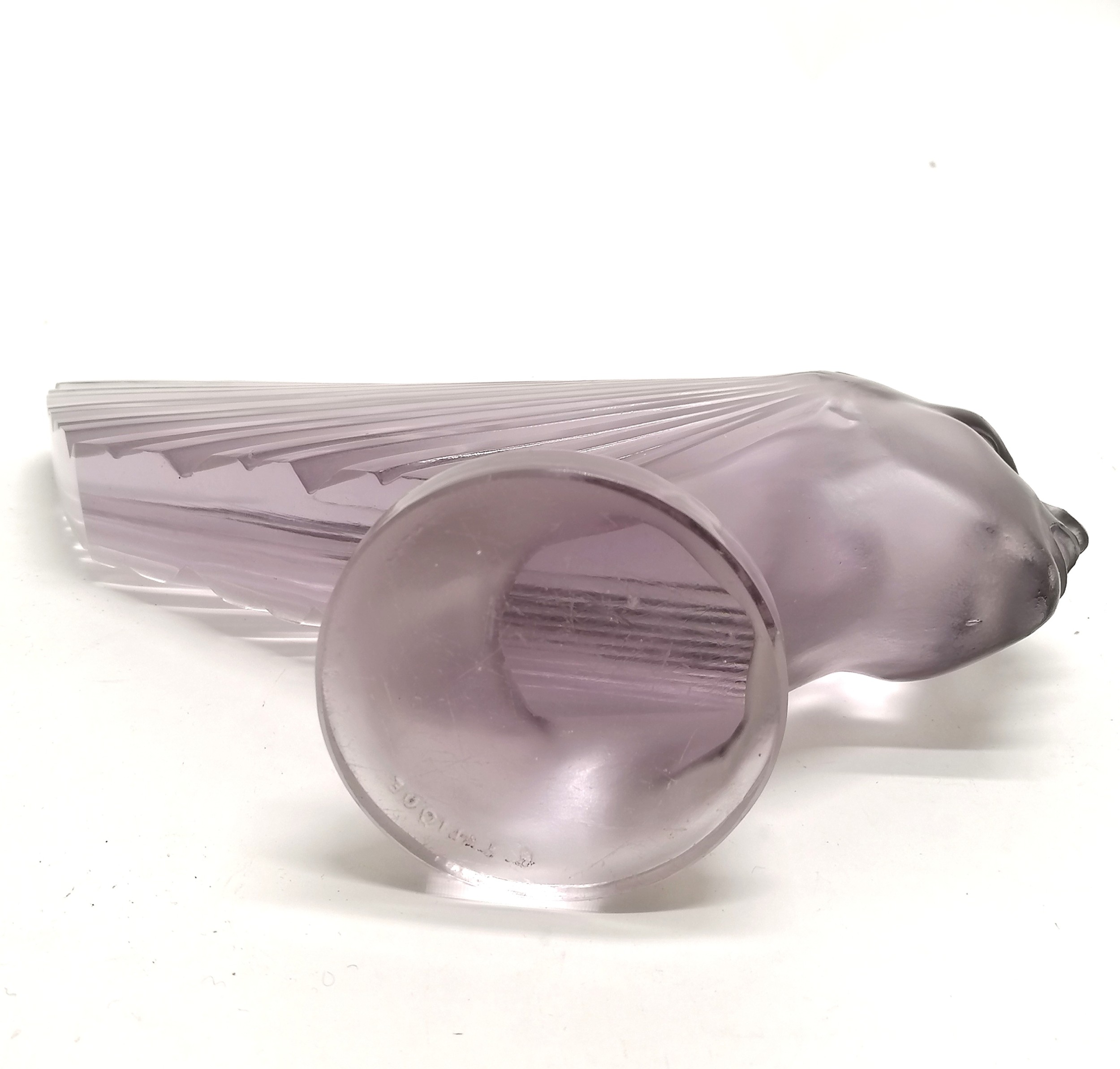 Original Rene Lalique Victoire glass car mascot - 21cm across x 13cm high ~ has had polish to end of - Image 2 of 7