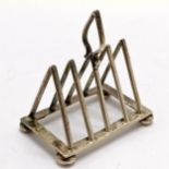 1938 Chester silver miniature toastrack by Adie Brothers Ltd - 5cm x 5.5cm high & 22g
