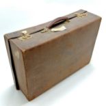 Vintage mock crocodile leather suitcase in used condition - 50cm x 34cm x 15cm