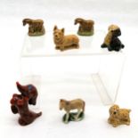 Six Wade whimsies, to include Corgi, Spaniel etc, t/w Begging Dog. 7 cms high