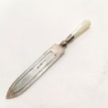 Silver & mother of pearl bookmark - 9cm & 5.3g total weight